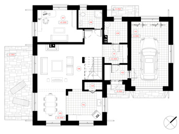 Economical, appealing, A + energy efficiency class two-storey four-room dwelling house Henrikas