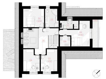 Economical, appealing, A + energy efficiency class two-storey four-room dwelling house Henrikas