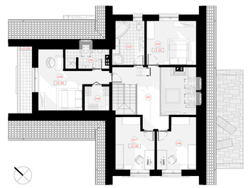 Economical, appealing, A + energy efficiency class two-storey four-room dwelling house Henrikas