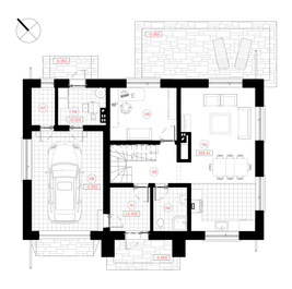 Economical, appealing, A + energy efficiency class two-storey four-room house Lauras