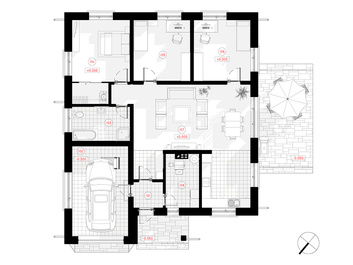 The house project "Kristina" is economical, does not cover the useful area