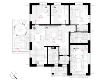 The house project "Kristina" is economical, does not cover the useful area