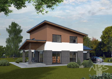 The modern, two-storey house "Liucija" is suitable for a family of 4-5 people