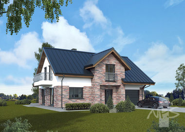 Economical, appealing, A + energy efficiency class two-storey four-room house Lauras